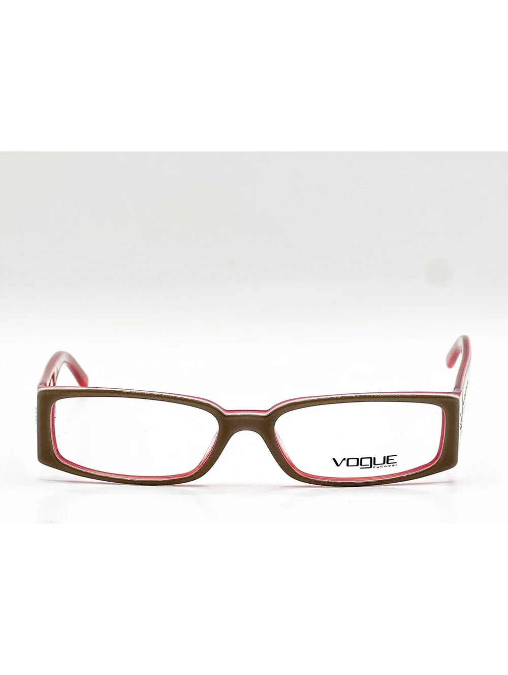 Vogue VO 2557-B 1987 Brown Transparent Red Authentic Eyeglass Frames 51-15